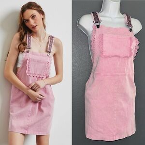 Heyson New w Tags Pink Spring Overall Mini overalls Dress Womens medium